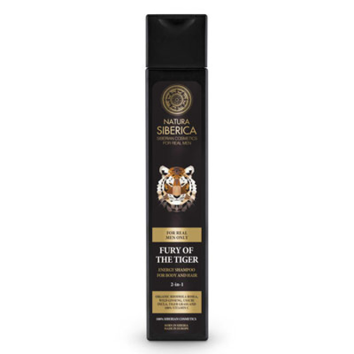 natura siberica men energy shampoo for body and hair fury of the tiger 250ml