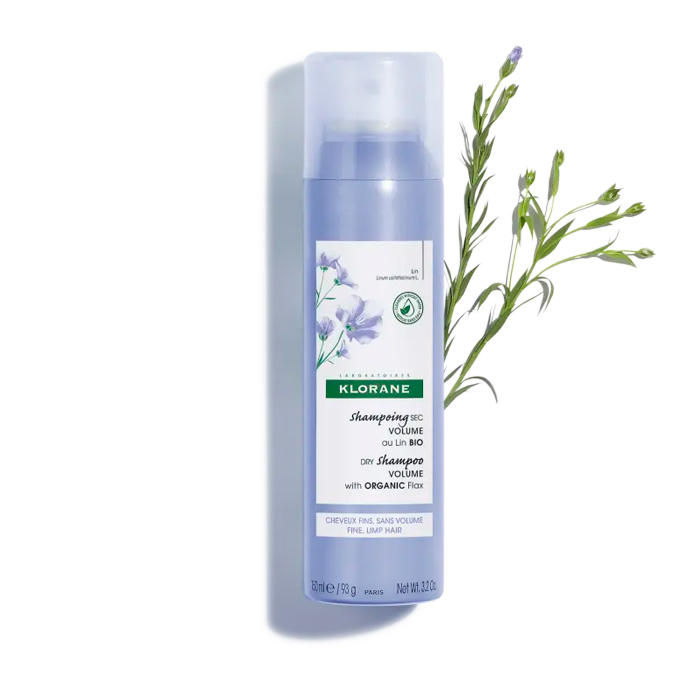 klorane dry shampoo volume with organic flax 150ml