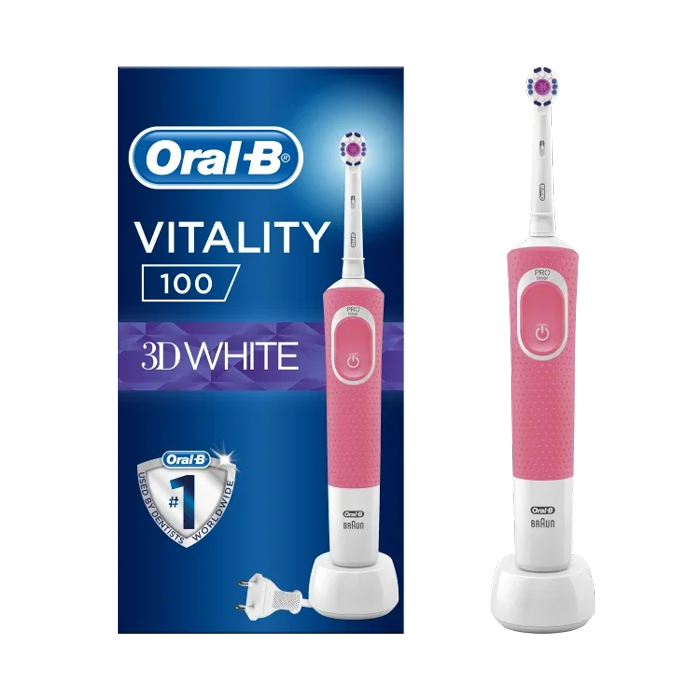 oral b vitality 100 3d white pink